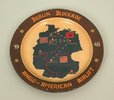 Painted plate featuring the inscription ‘Berlin Blockade 1948 Anglo-American Airlift’.