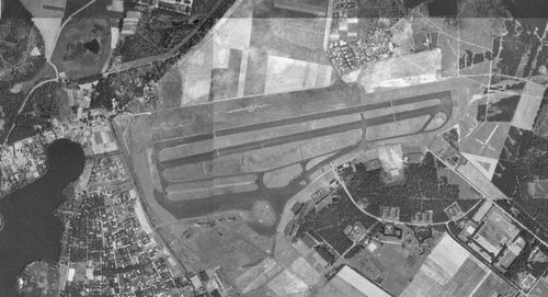 Der Flugplatz Gatow auf einer sowjetischen Aufnahme aus dem Jahr 1953.