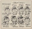 Eine Karikatur zeigt einen lächelnden, frisch rasierten Offizier, in dessen Gesicht sich bis zum Verlassen der Luftbrückenoperation stufenweise ein Bart sowie ein böser Gesichtsausdruck bilden.