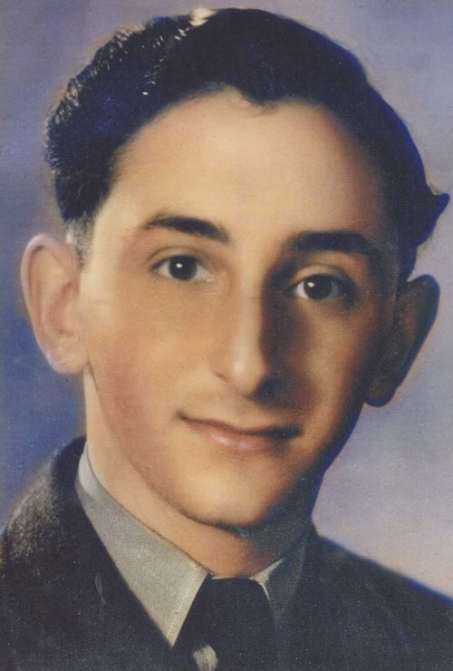 Portrait image of a young man in RAF uniform.